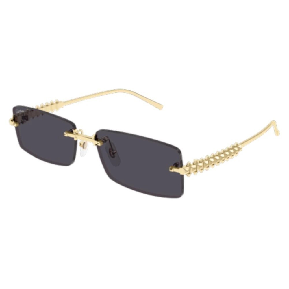 Cartier CT0604S-002 Sunglasses Gold Smoke Metal